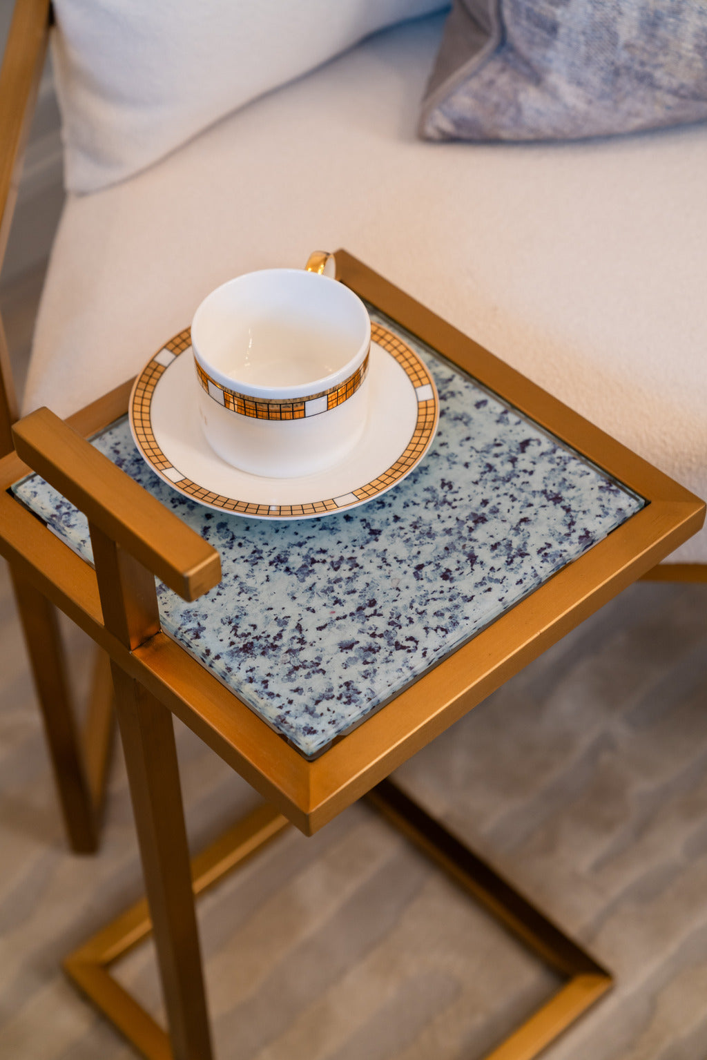 Slate marble, gold stainless, gold side table, furniture, side tables
