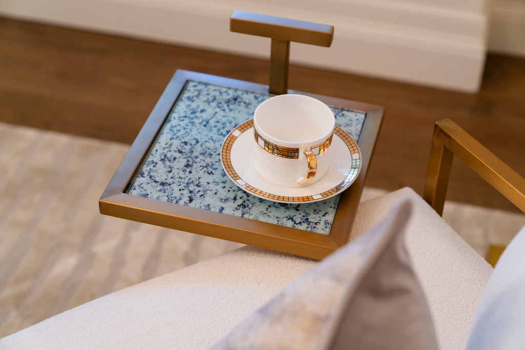 Slate marble, gold stainless, gold side table, furniture, side tables