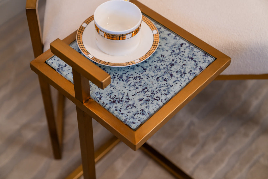 Slate marble, gold stainless, gold side table, furniture, side tables