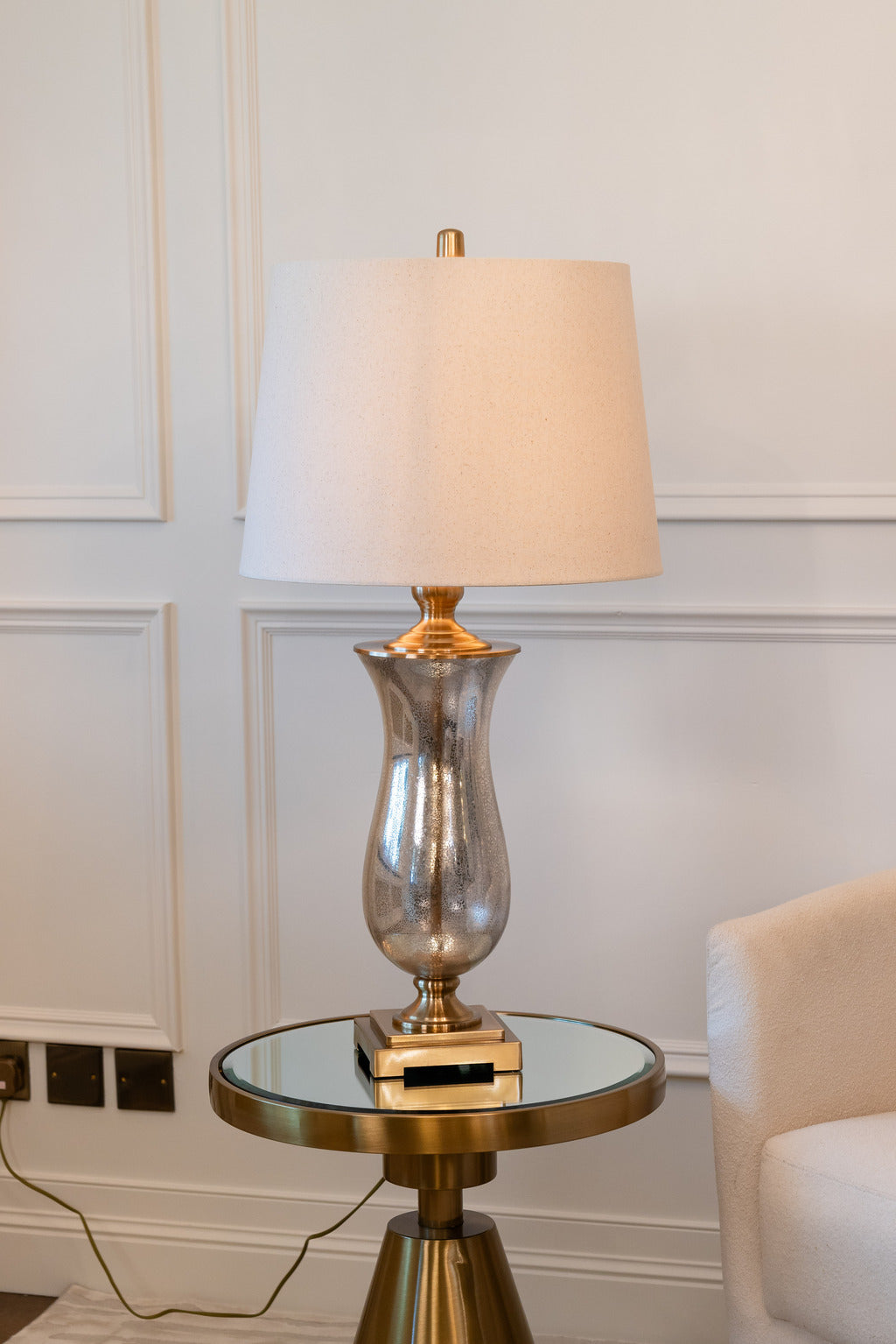 Lighting, Furniture, Gold, Silver, Table lamp