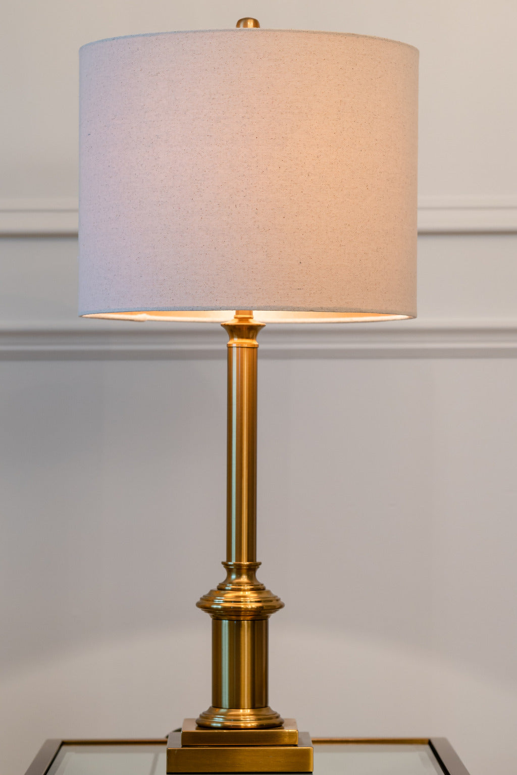 Gold table lamp, Table lamp, Blush lampshade, modern furniture, Gold table, Gold furniture