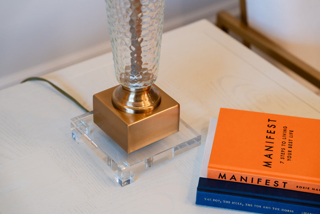 glass and gold lamp, gold, Lighting, Furniture