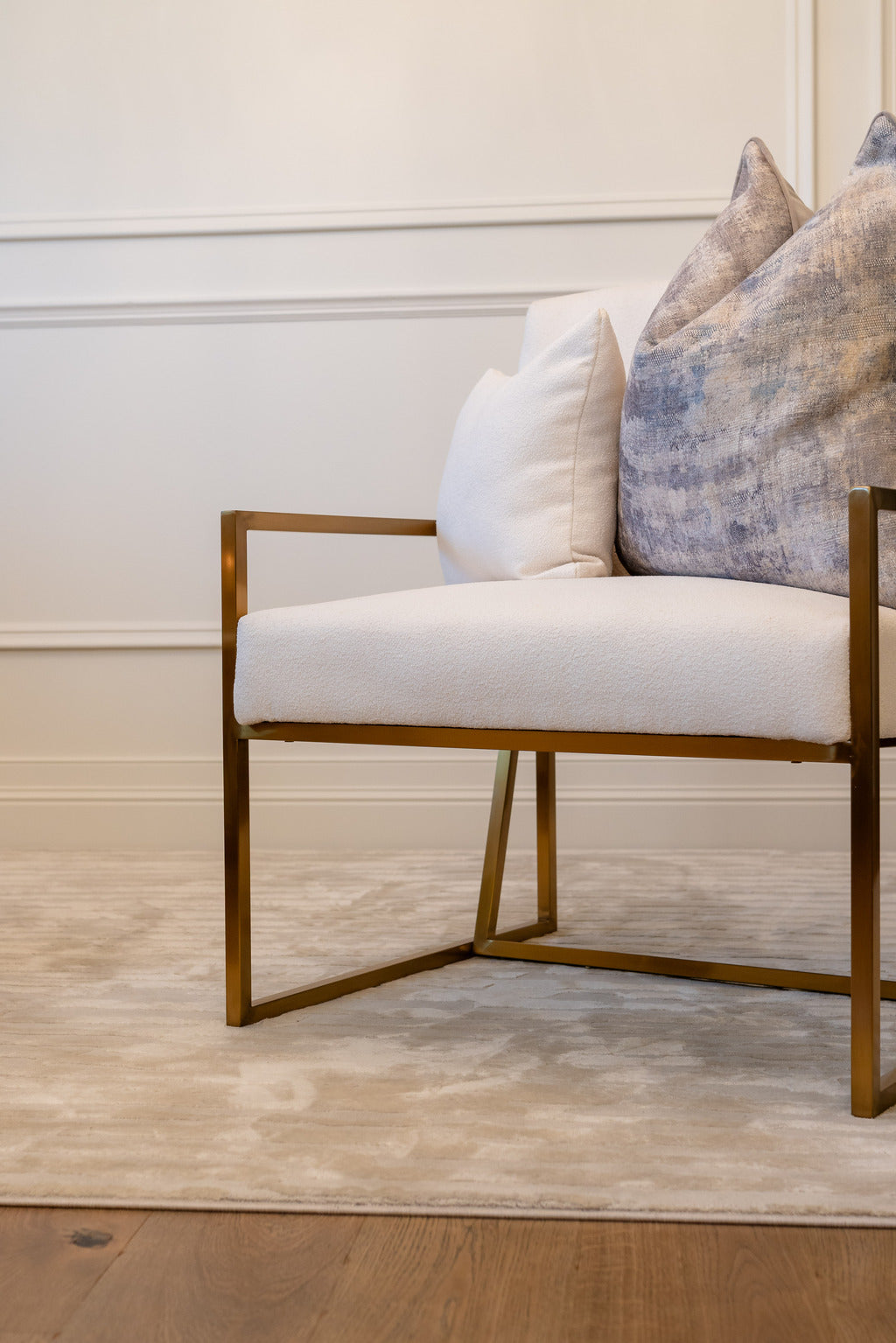 Furniture, Interiors, Gold chair, Gold furniture, Chair, Sofa chair, Gold sofa chair, Modern furniture, Fabric sofa chair, Home decor, Interior showroom