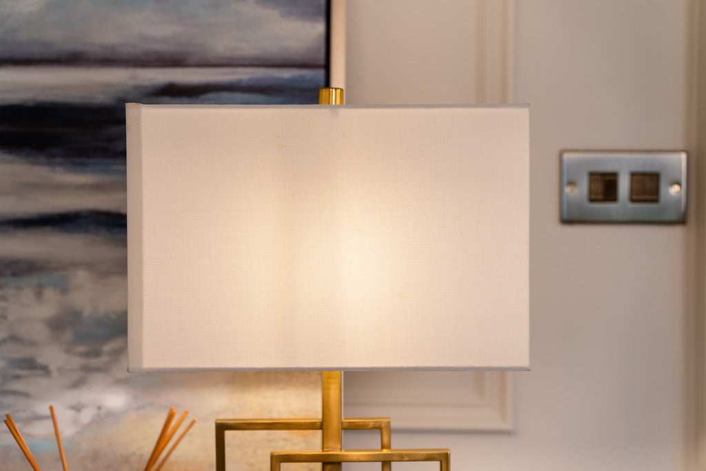 gold lamp, table lamp, lampshades, white lampshade, interior design, Decor