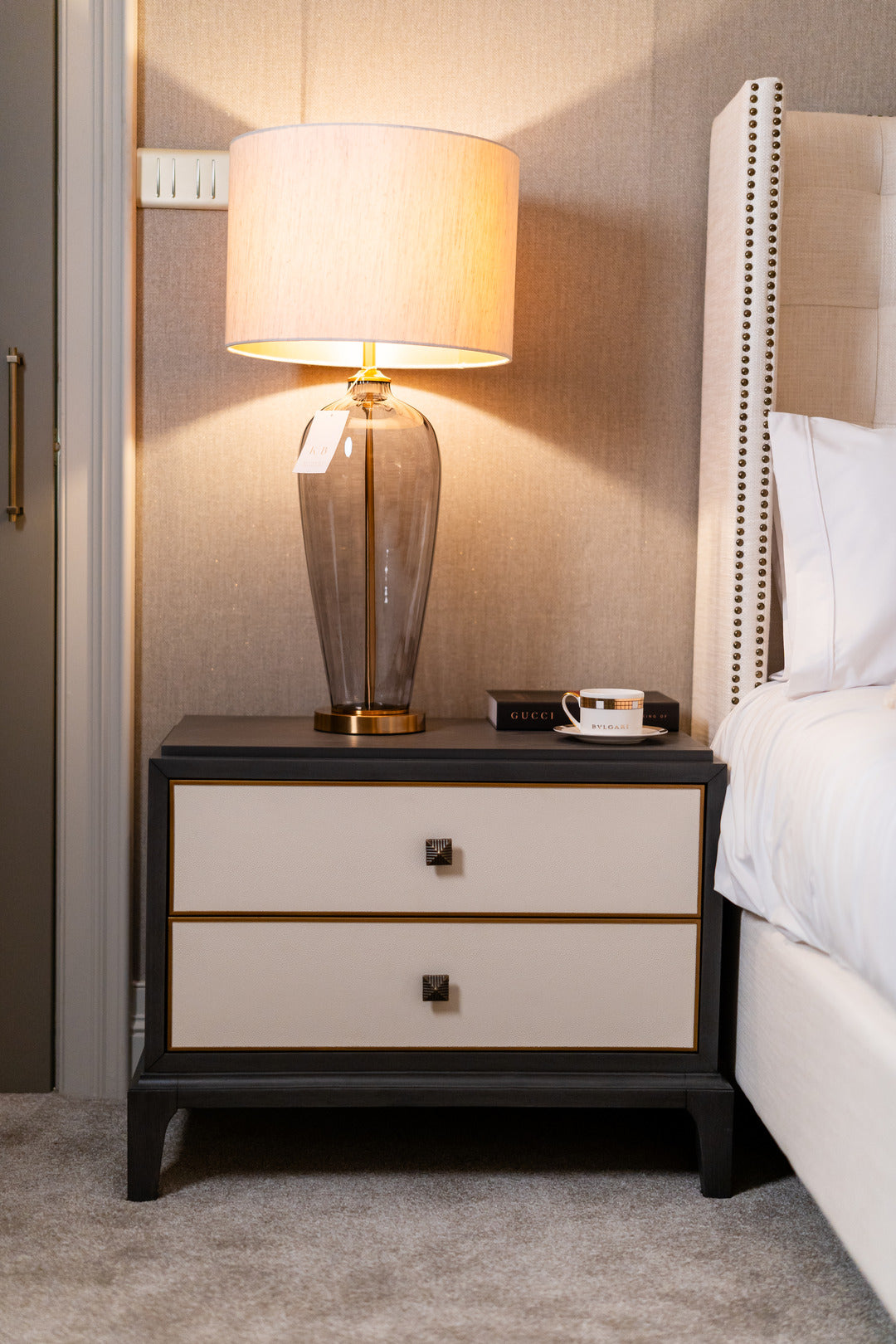 MONACO 2 DRAWER BEDSIDE