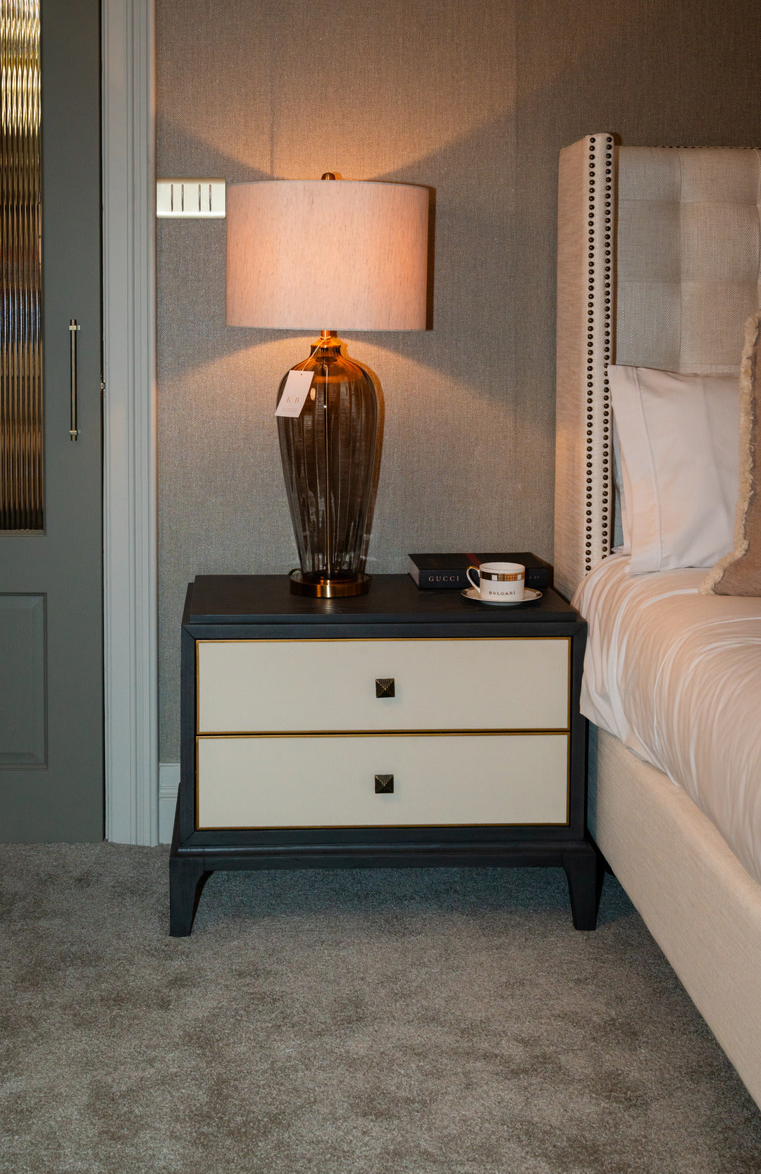MONACO 2 DRAWER BEDSIDE