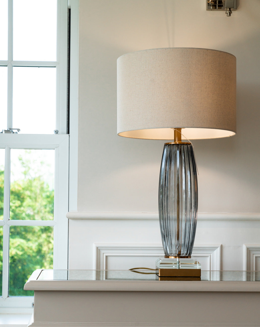 Table lamp, statement table lamp, black lamp, gold lamp, Interior showroom, lighting, Home decor