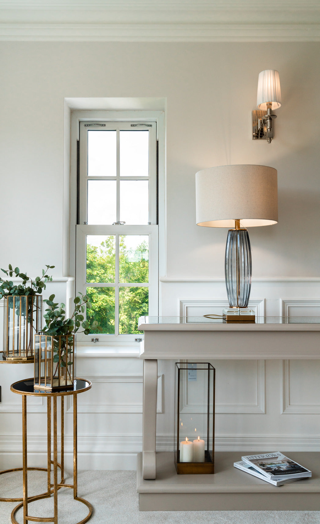 Table lamp, statement table lamp, black lamp, gold lamp, Interior showroom, lighting, Home decor