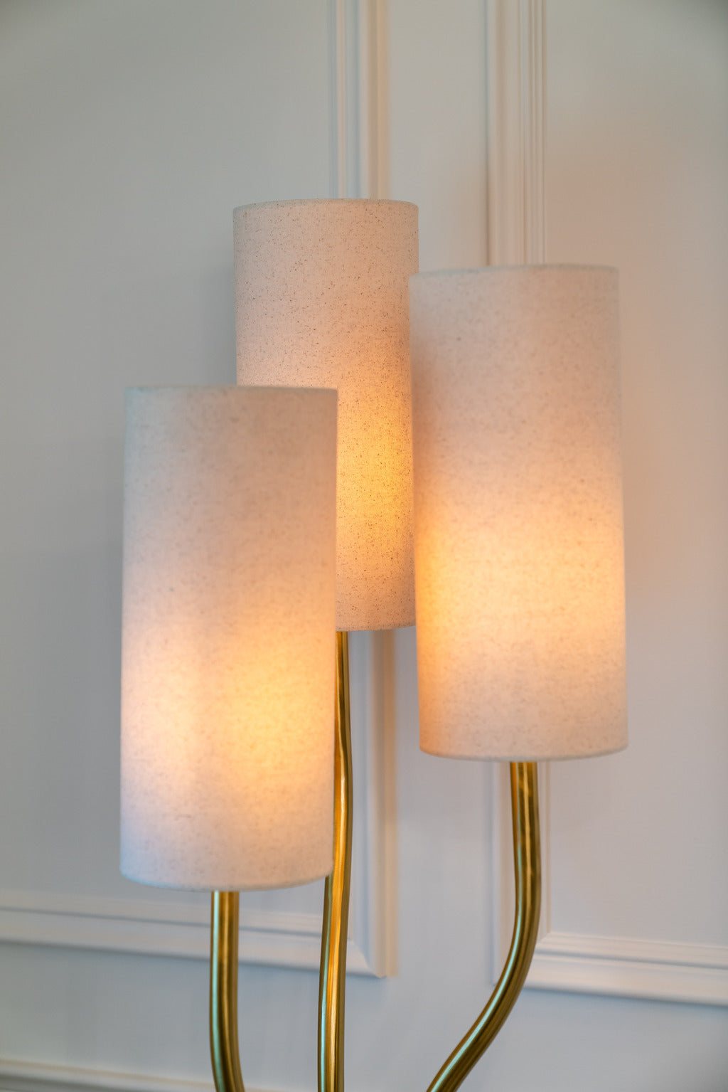 Pink Lampshades, Pink lamps, Gold lamps, Gold decor, Interiors
