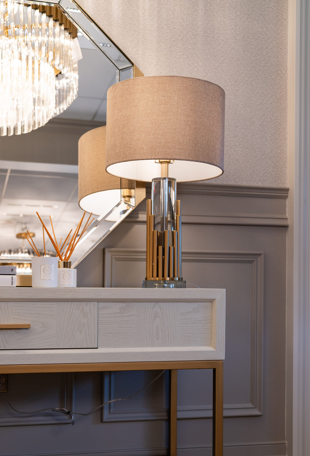 statement table lamp, statement lamp, neutral lamp, gold lamp, table lamp, lighting, furniture, Home decor,