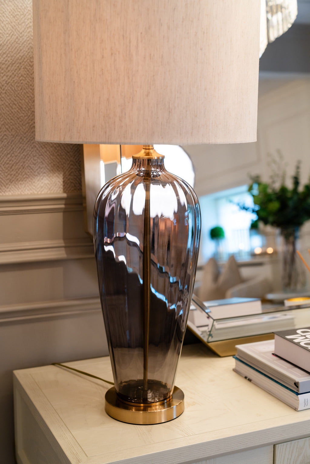 Statement lamps, Large lamps, Gold and black lamps, Lighting, Interiors, Table lamp, Gold table lamp