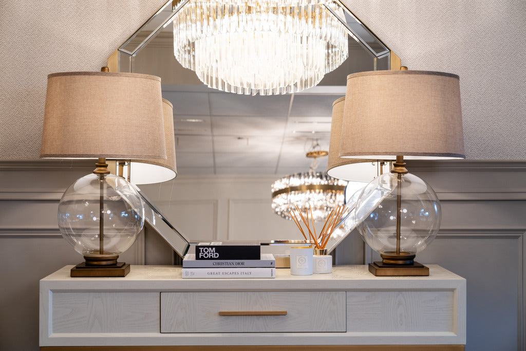 Statement lamps, statement table lamp, large lamp, Lighting, Furniture, Home decor, Interior showroom, photography