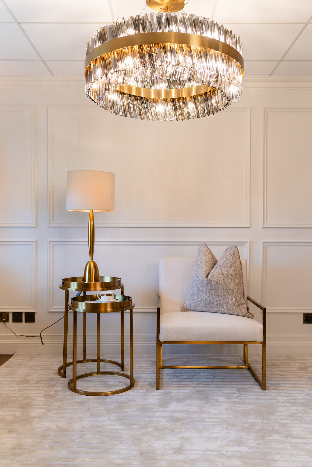 Mirrored table lamp best sale set