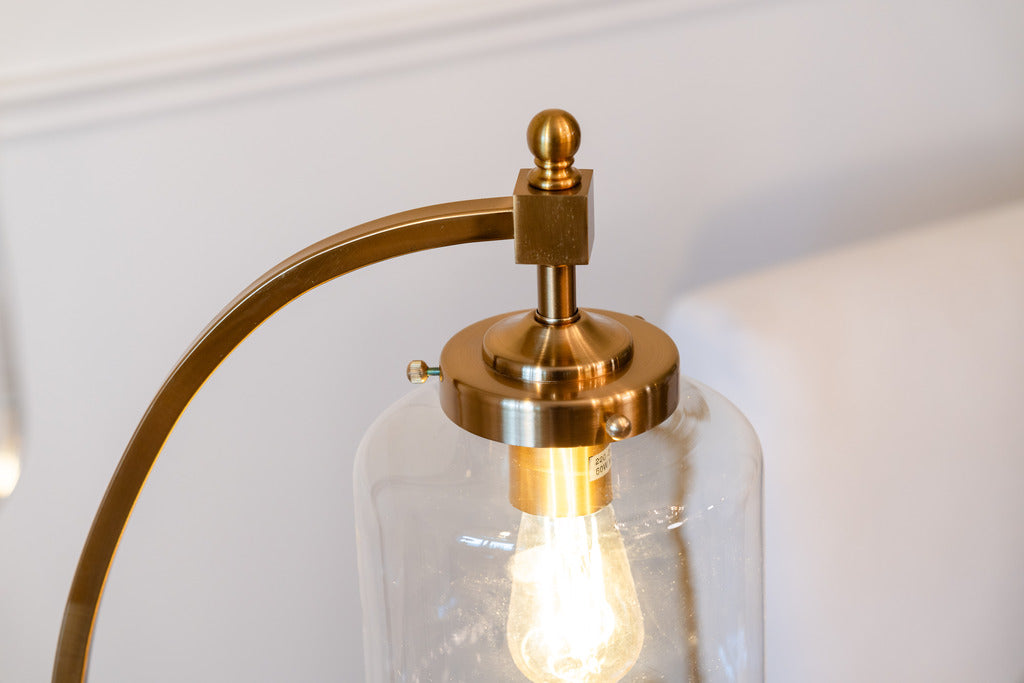Gold table lamp, gold furniture, Bulb lamp, glass lamp, Table Lamps