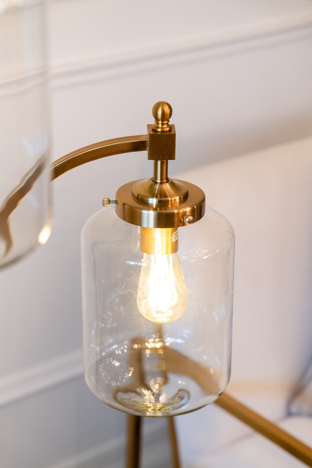 Gold table lamp, gold furniture, Bulb lamp, glass lamp, Table Lamps, Gold stainless