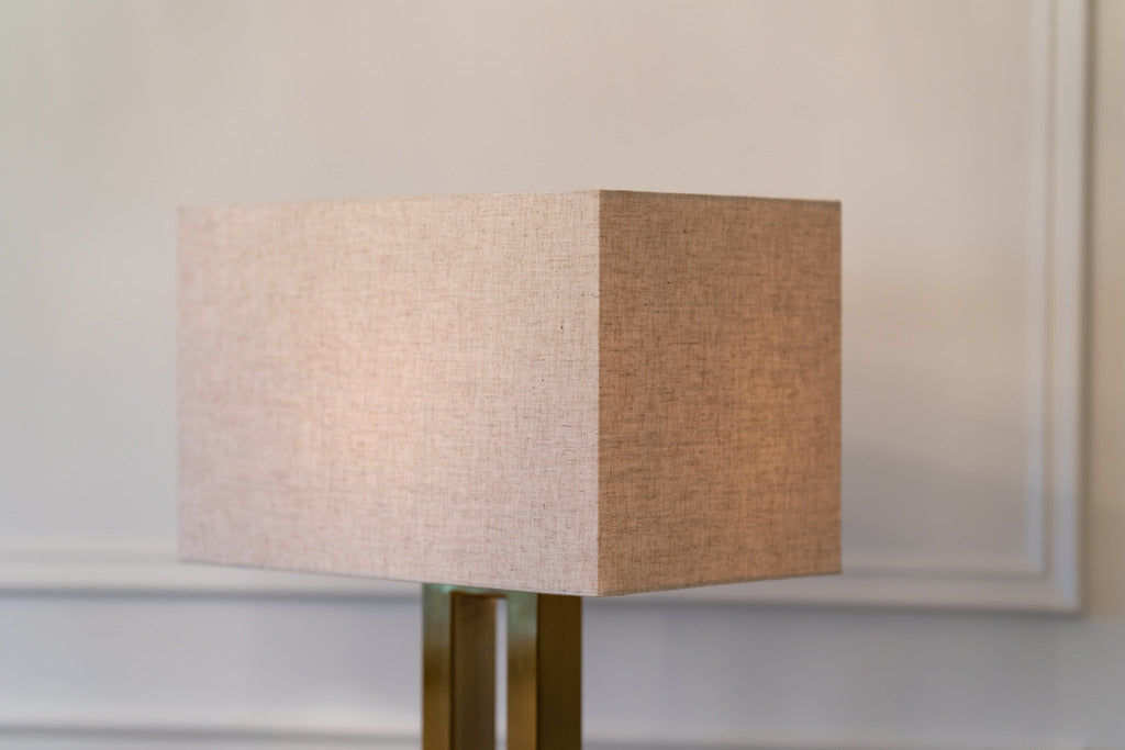 Pink lampshades, Gold lamp, table lamps