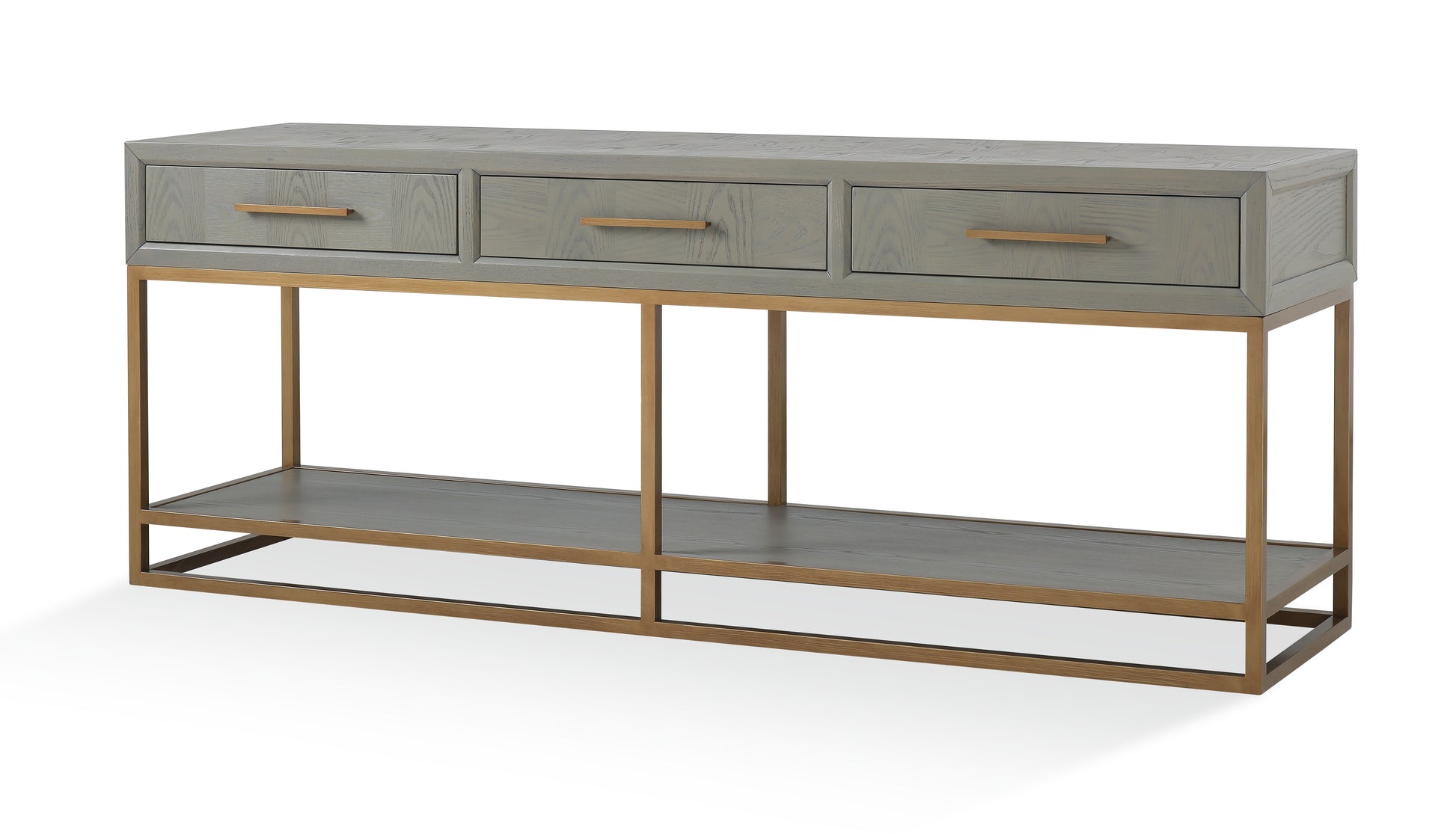 three drawer console table , console table, furniture, modern furniture, interiors, grey table, gold furniture