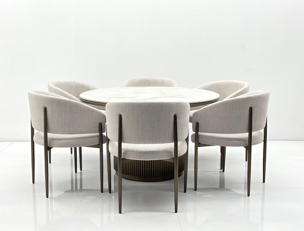 VIENNA DINING SET TABLE AND 6 CHAIRS